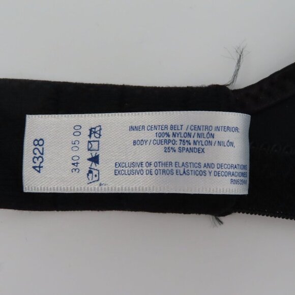 Vintage Barely There 36B Style 4328 Solid Black Underwire Microfiber Bra NEW NWT - Picture 13 of 15